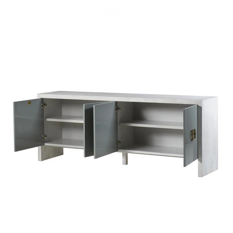 Monarch 89" Off-White and Blue-Grey Concrete Sideboard
