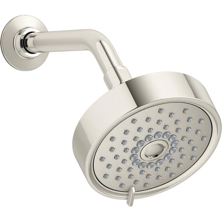 Kohler Purist 2.5 Gpm Multifunction Wall Mount Showerhead, Three Spray Settings, 5.5" High Pressure Spray Head