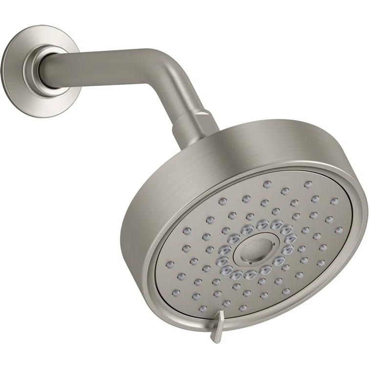 Kohler Purist 2.5 Gpm Multifunction Wall Mount Showerhead, Three Spray Settings, 5.5" High Pressure Spray Head
