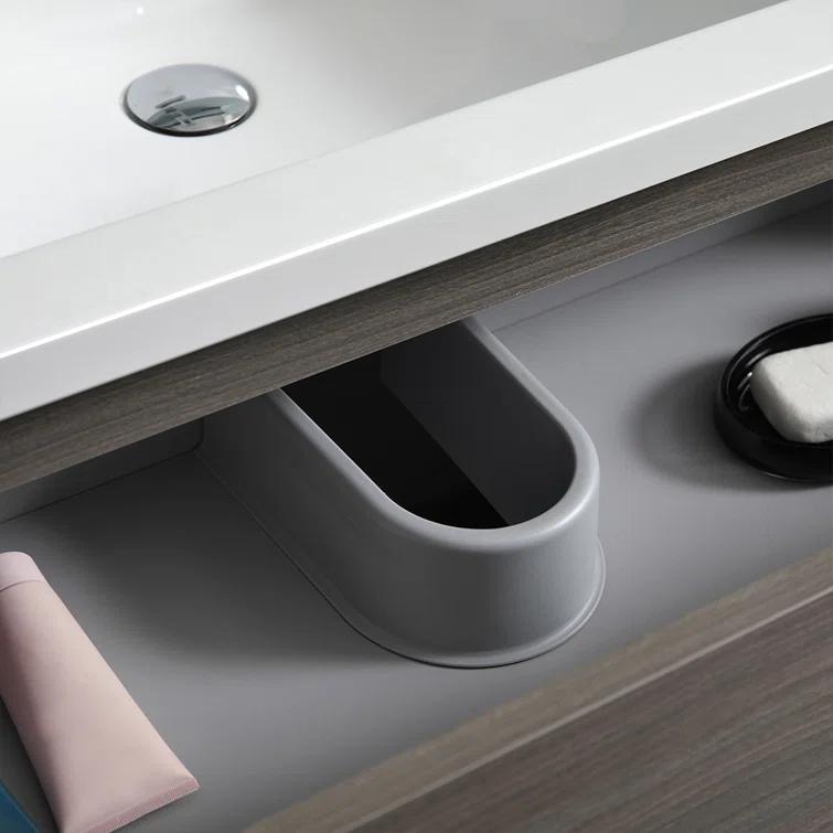 Lazzaro 24" Freestanding Modern Bathroom Vanity with Integrated Single Sink - Faucet Not Included