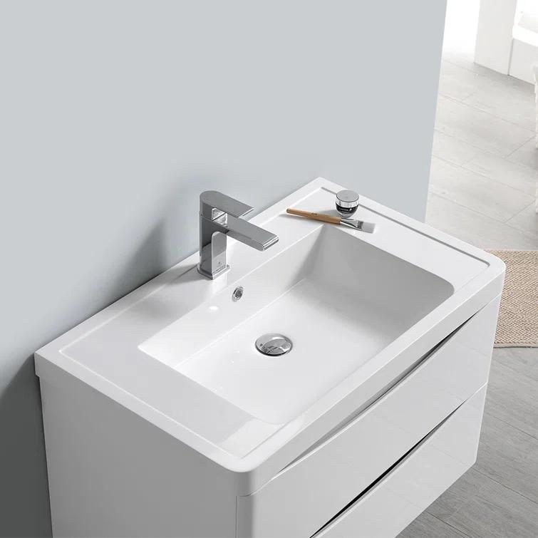 Tuscany 32" Wall Mount Single Sink Bathroom Vanity Set with Medicine Cabinet (Faucet Not Included)