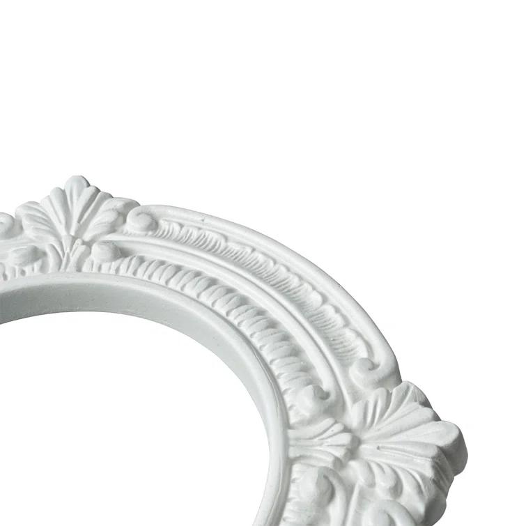 White Ceiling Medallion Urethane Recessed Trim 6" ID X 10" OD
