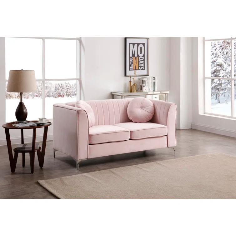 Glory Furniture Bailey 65'' Velvet Loveseat