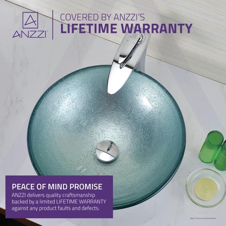 Spirito Silver/Green Circular Vessel Bathroom Sink