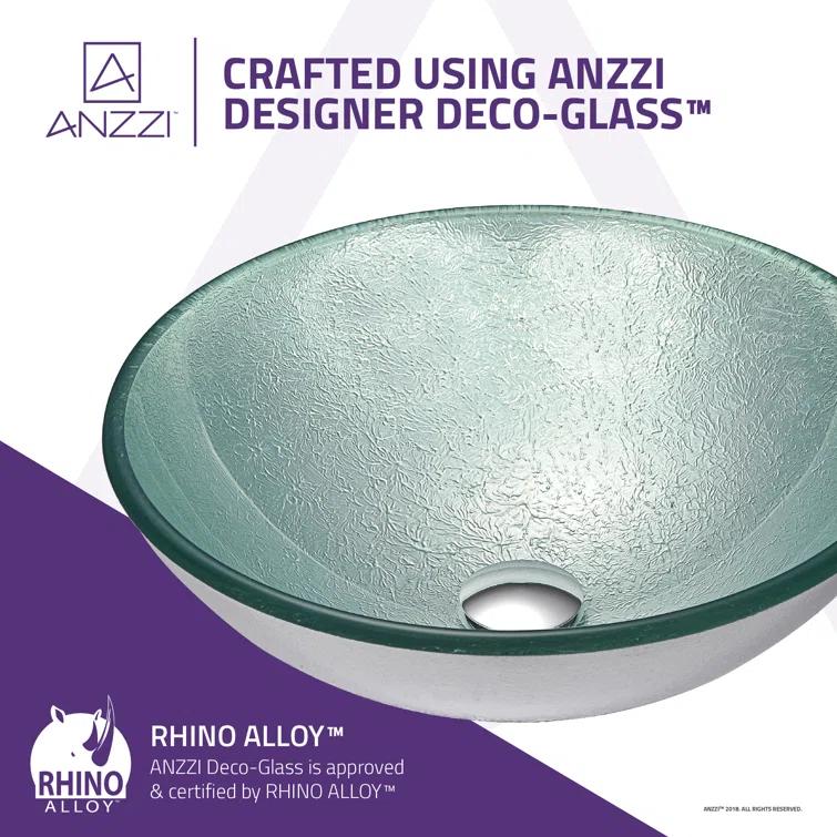 Spirito Silver/Green Circular Vessel Bathroom Sink