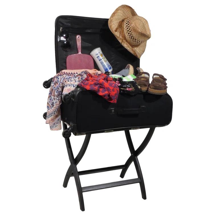 Folding Oak,Wood Luggage Rack