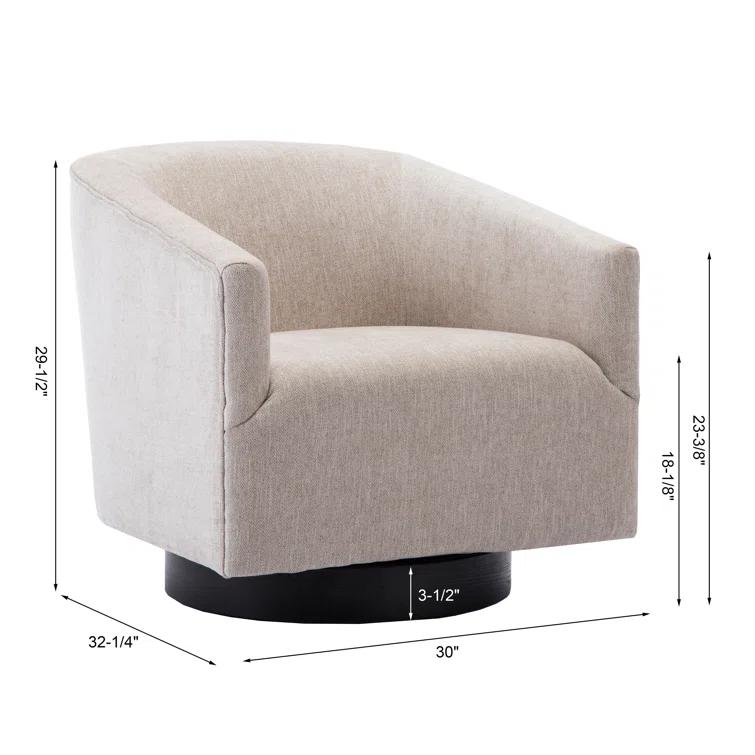 Donovan Upholstered Swivel Barrel Chair