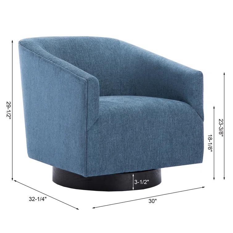 Donovan Upholstered Swivel Barrel Chair