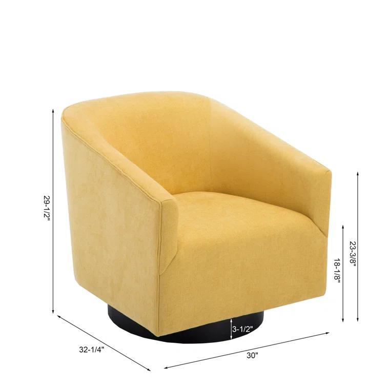 Donovan Upholstered Swivel Barrel Chair