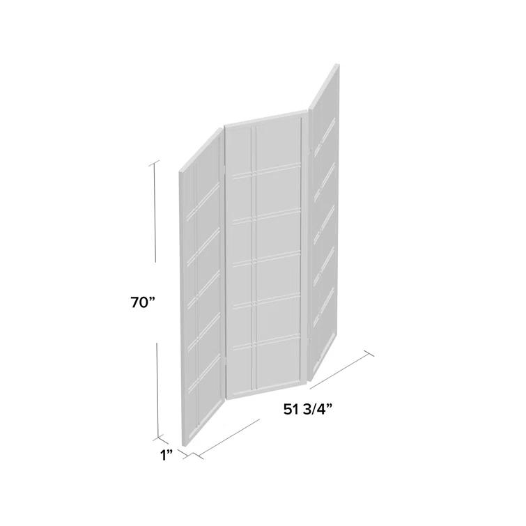 Oriental Furniture 6 ft. Tall Double Cross Shoji Screen - Walnut - 3 Panel