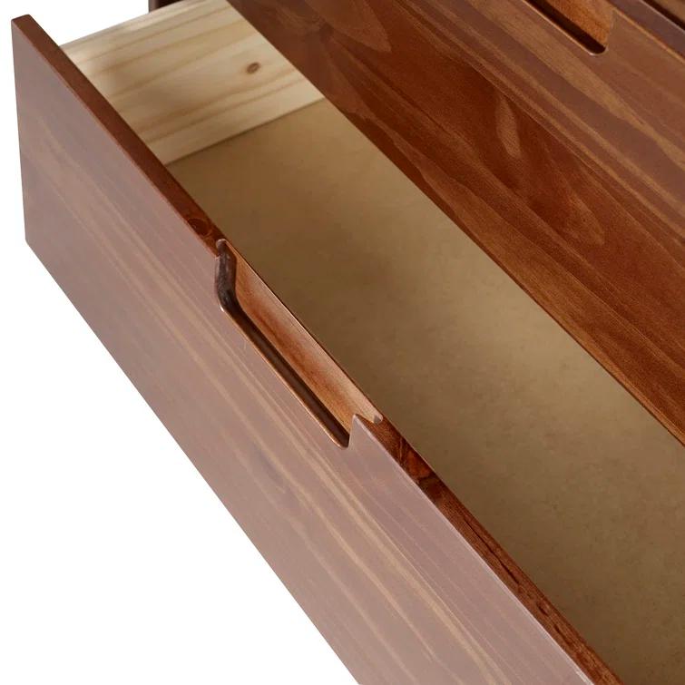 Yarber Groove 3 Drawer Solid Wood Chest