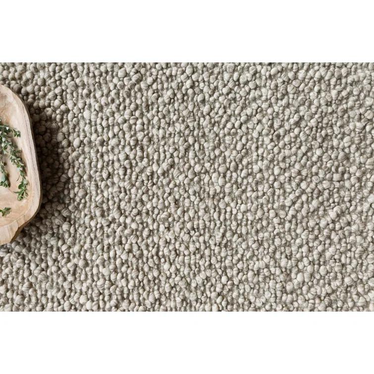 Handmade Stone Solid Wool Rectangular Rug 24" x 36"