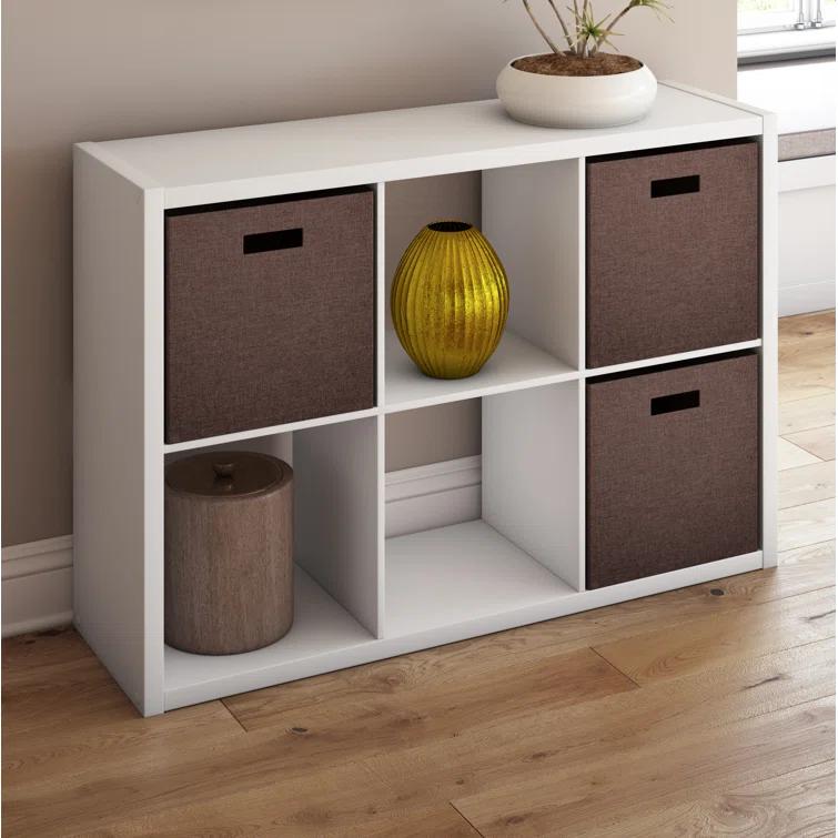 30'' H x 43.82'' W Decorative Cube Bookcase
