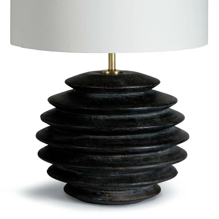 Accordion Round Table Lamp by Regina Andrew - Ebony