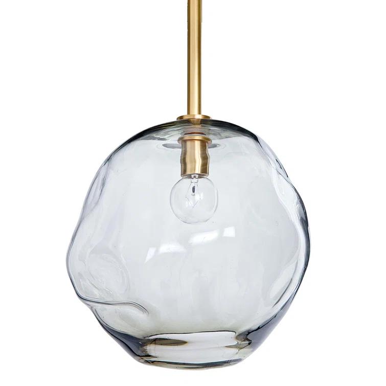 Molten Pendant with Smoke Glass