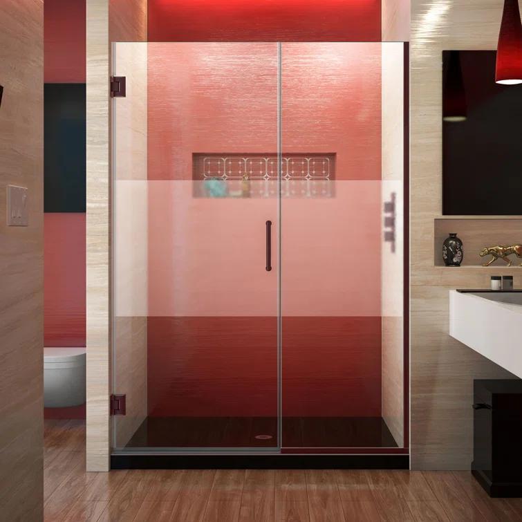 Unidoor Plus 46" W x 72" H Pivot Frameless Shower Door with ClearMax™ Technology
