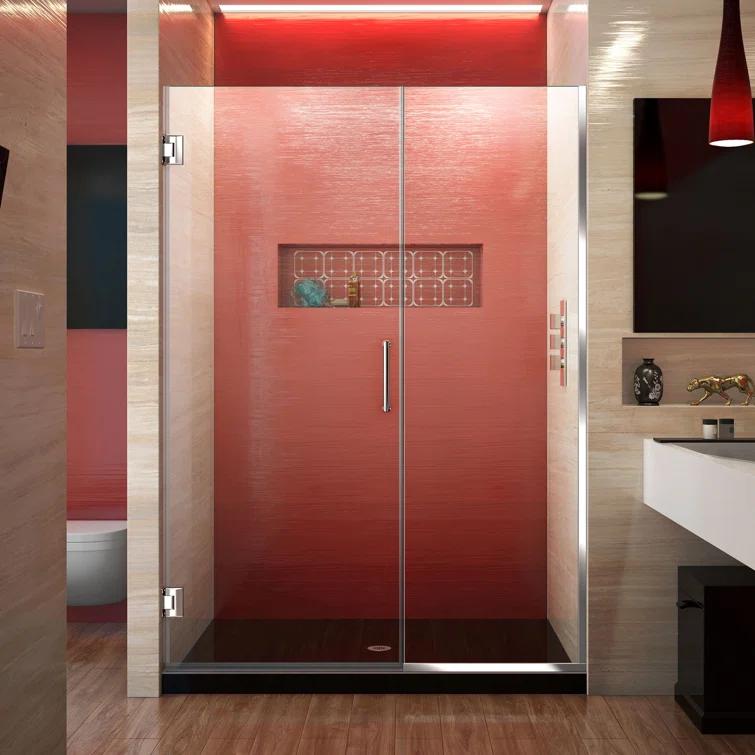 Unidoor Plus 46" W x 72" H Pivot Frameless Shower Door with ClearMax™ Technology