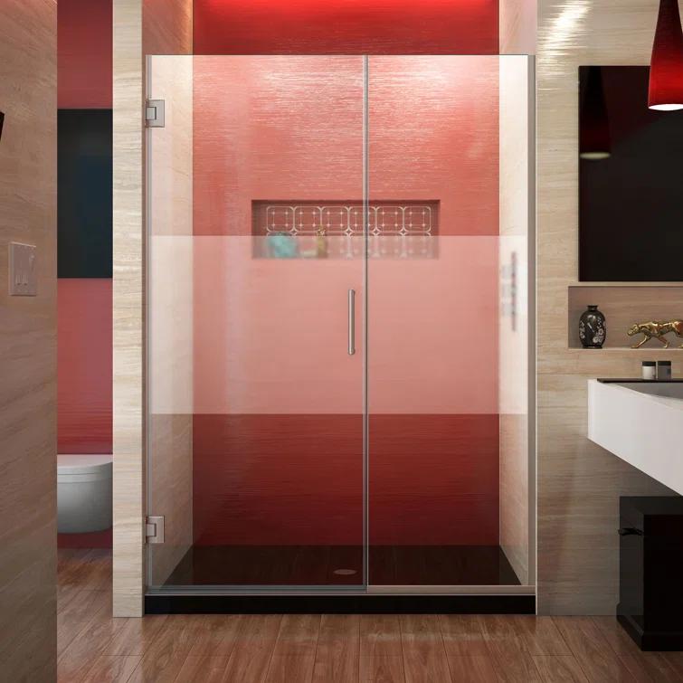 Unidoor Plus 46" W x 72" H Pivot Frameless Shower Door with ClearMax™ Technology