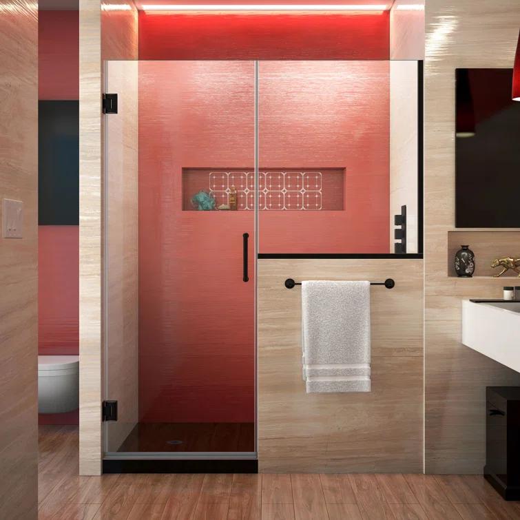Unidoor Plus 47" W x 72" H Pivot Frameless Shower Door with ClearMax™ Technology