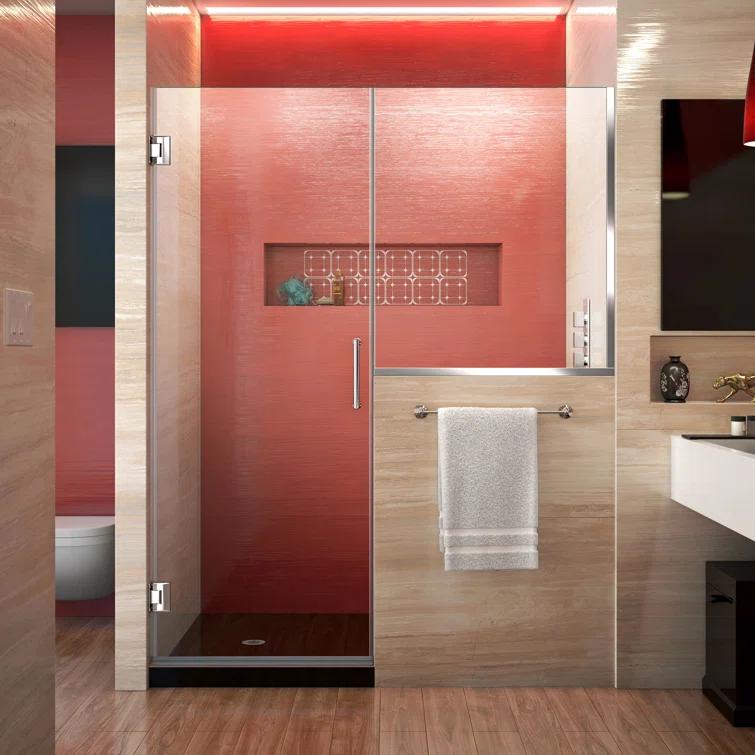 Unidoor Plus 48" W x 72" H Pivot Frameless Shower Door with ClearMax™ Technology