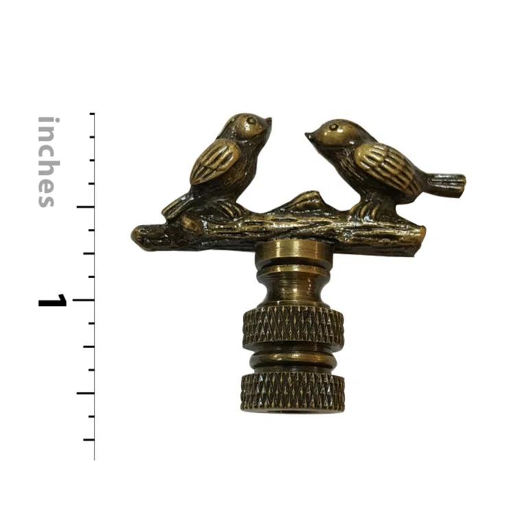 Royal Designs F-5034AB-1 Birds on Tree Branch Lamp Finial