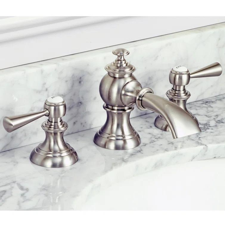 Widespread 2-handle Bathroom Faucet with Drain Assembly