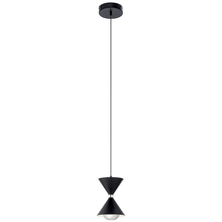 1 - Light Matte Black/Polished Nickel/Gloss White LED Single Pendant