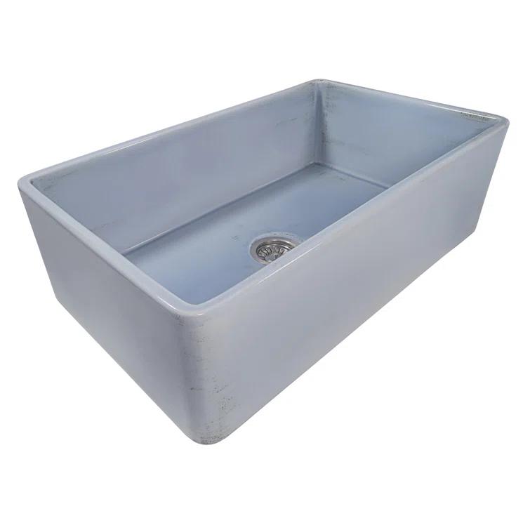 Ruvati 33 inch Fireclay Farmhouse Apron-Front Kitchen Sink Reversible