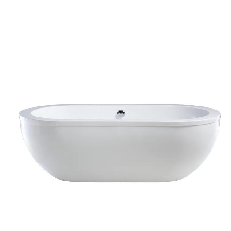 71" x 34" Freestanding Soaking Bathtub