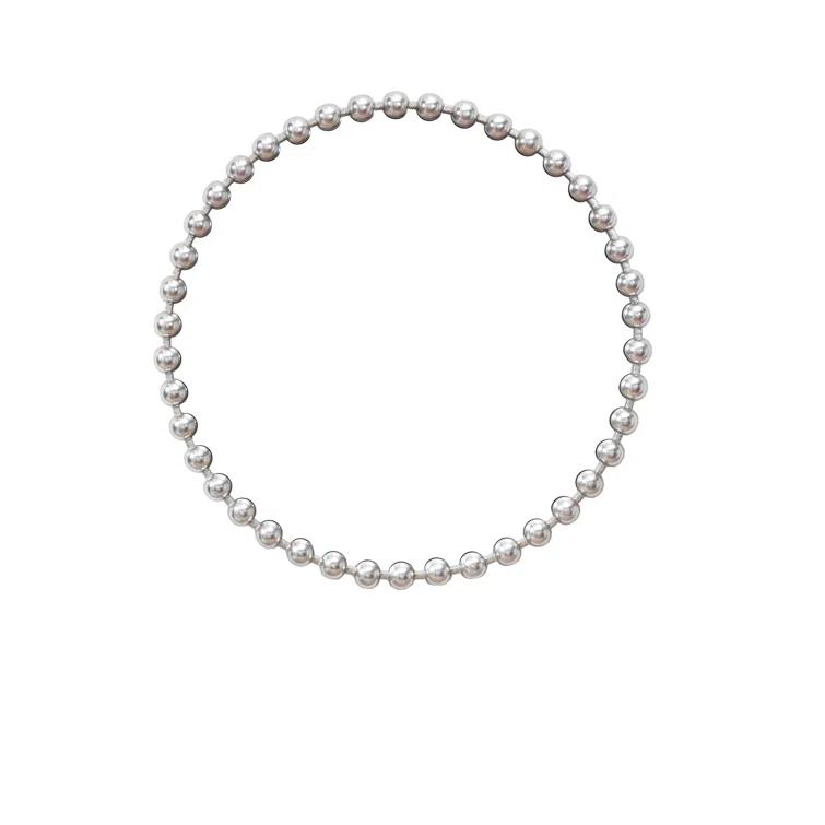 Marlowe Beaded Round Metal Wall Mirror