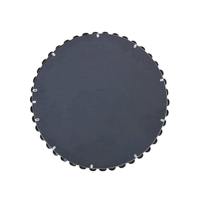 Marlowe Beaded Round Metal Wall Mirror