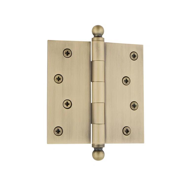 Nostalgic Warehouse 4" x 4" Ball Tip Residential Hinge with Square Corners