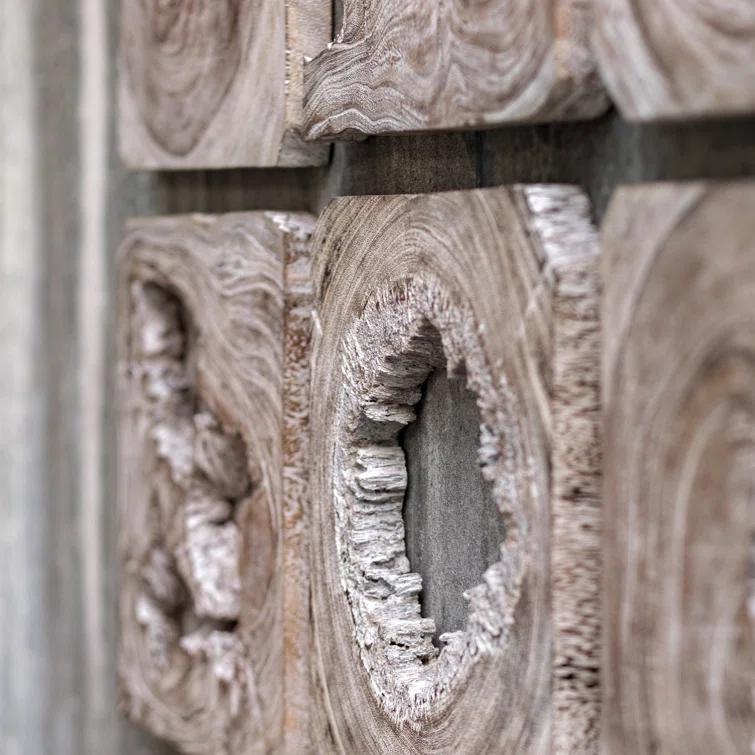 Uttermost Bahati 16" Wide 9-Piece Wood Wall Art Set