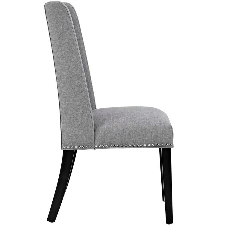 Modway Baron White Vinyl and Wood Frame Dining Chairs