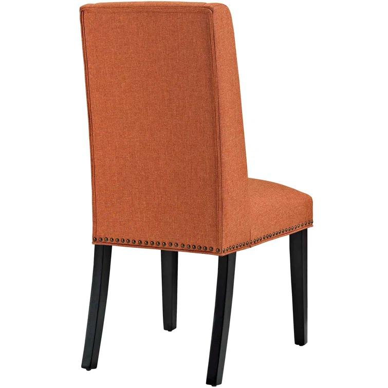 Modway Baron White Vinyl and Wood Frame Dining Chairs