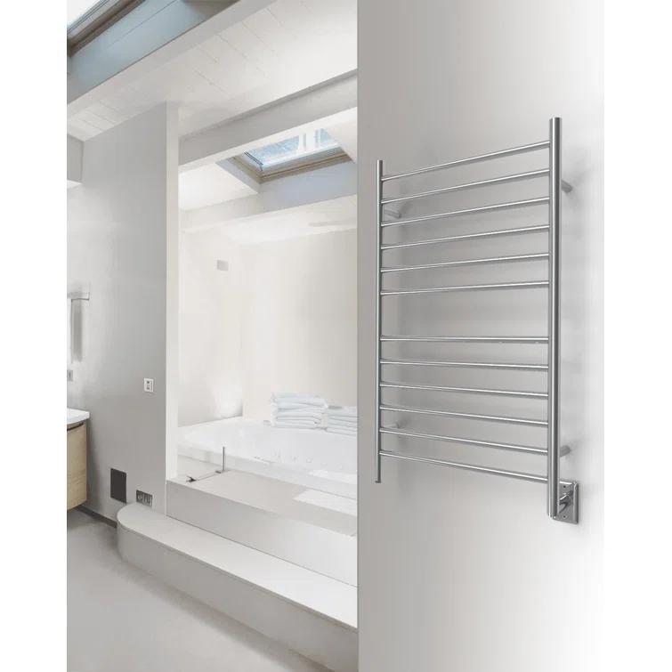 Radiant Large Curved Towel Warmer Hybrid Hardwired or Plug in