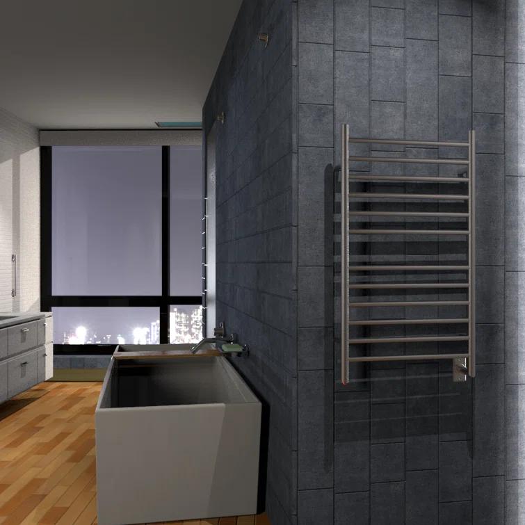 Radiant Large Curved Towel Warmer Hybrid Hardwired or Plug in