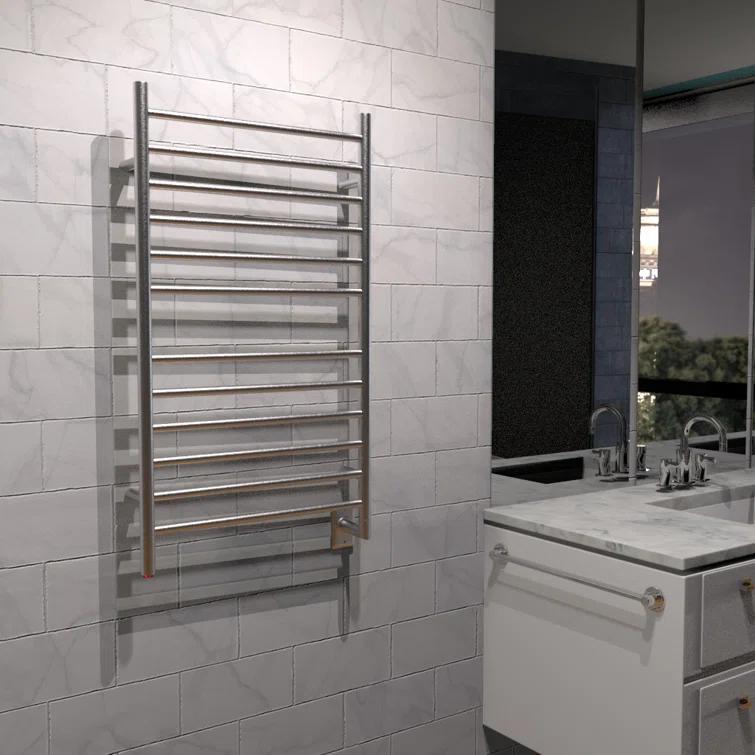 Radiant Large Curved Towel Warmer Hybrid Hardwired or Plug in