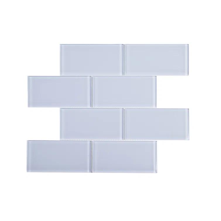 Premium 3" x 6" Straight Edge Glass Mosaic Subway Tile
