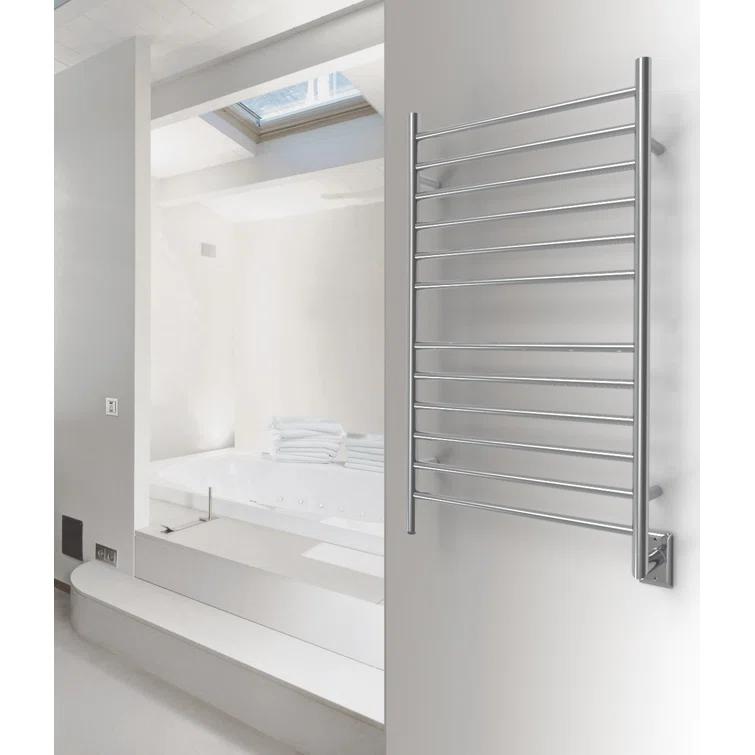 Radiant Large Curved Towel Warmer Hybrid Hardwired or Plug in