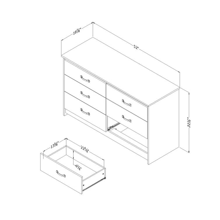 Tassio 6-Drawer Dresser