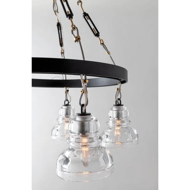 Menlo Park 10 - Light Wagon Wheel Chandelier