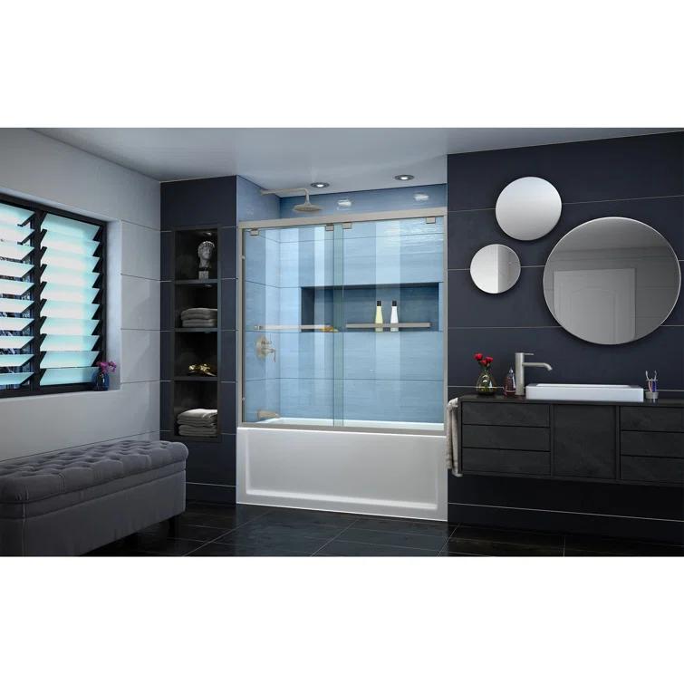 Encore 56" W x 58" H Semi-Frameless Tub Door with ClearMax Technology
