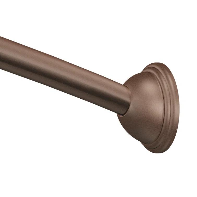 Moen 54-Inch to 72-Inch Adjustable Length Fixed Mount Single Curved Shower Curtain Rod