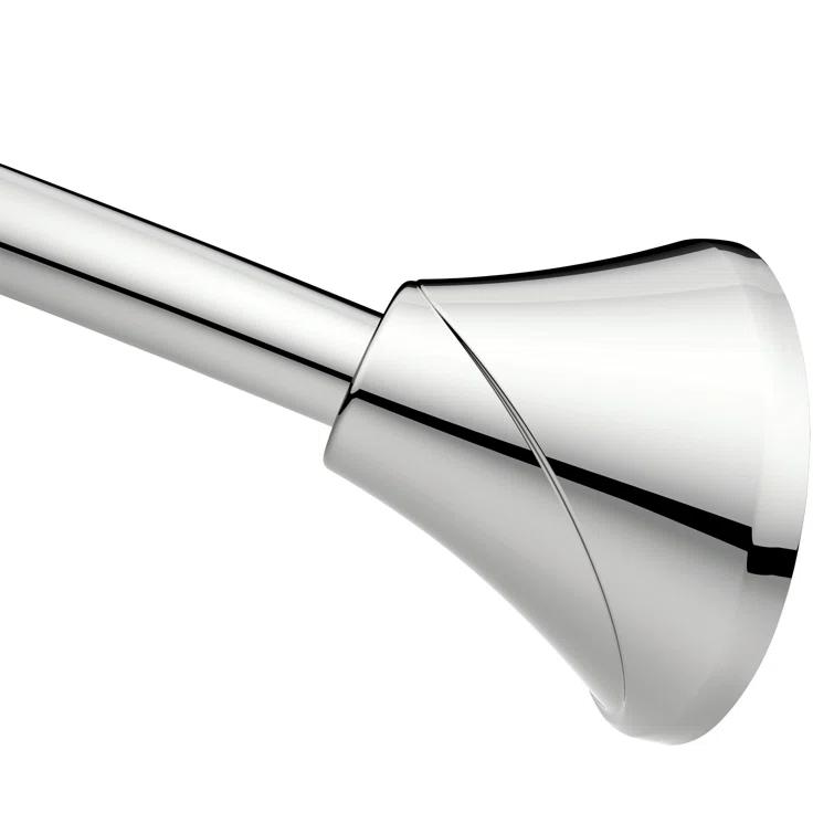 Moen 5-Foot Adjustable Tension Single Curved Shower Curtain Rod