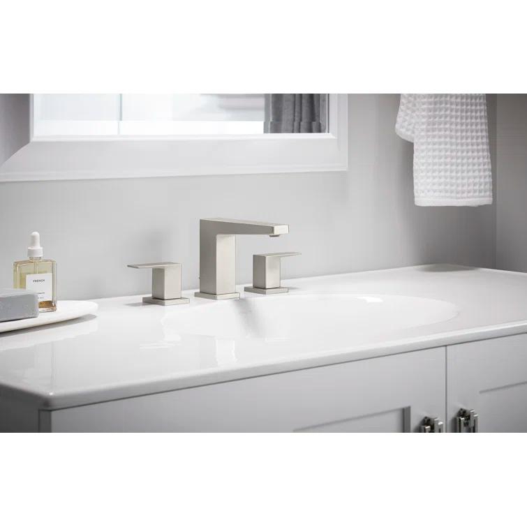 Kohler Honesty Widespread Bathroom Faucet with Pop-Up Drain Assembly, 3-Hole 2-Handle Bathroom Sink Faucet, 1.2 gpm