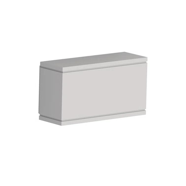 Rubix Brushed Aluminum Dimmable LED Outdoor Wall Light