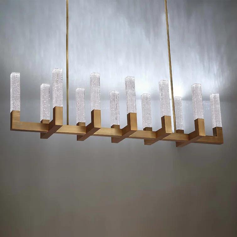 12 - Light Dimmable Square / Rectangle Chandelier
