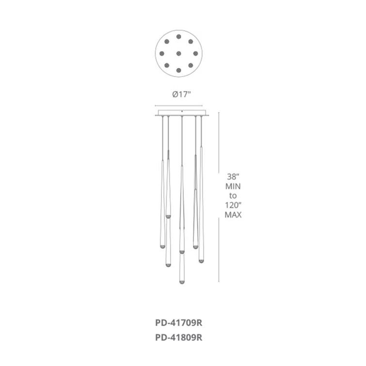 Cascade 9 - Light LED Cluster Pendant