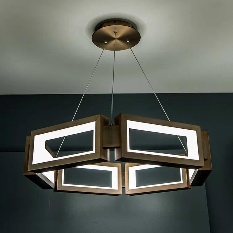 Mies 6 - Light Dimmable LED Geometric Chandelier